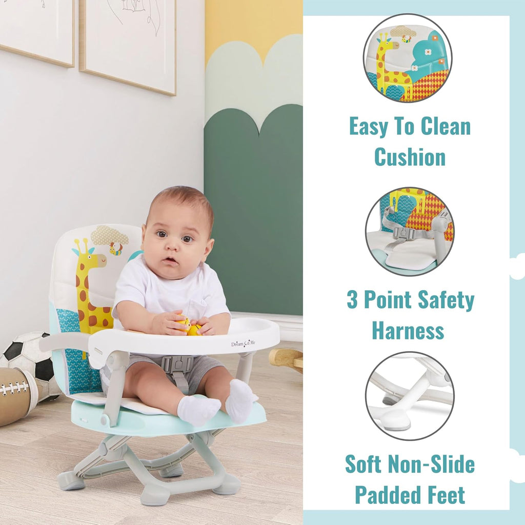 Munch N Go Booster Seat for Babies 6–36 Months, 3-in-1 Feeding, Floor & Table Seat, Adjustable 4 Heights, Lightweight