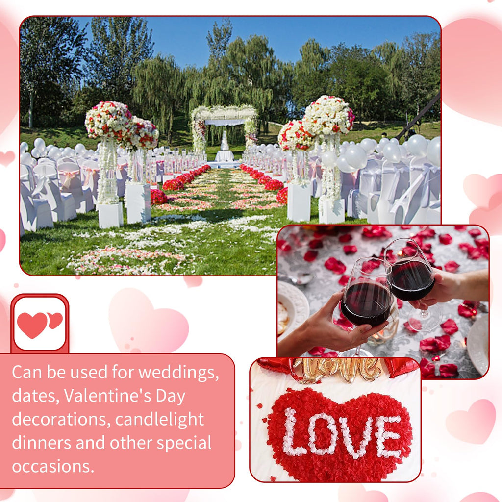 2200 PCS Artificial Fake Rose Petals(Red)