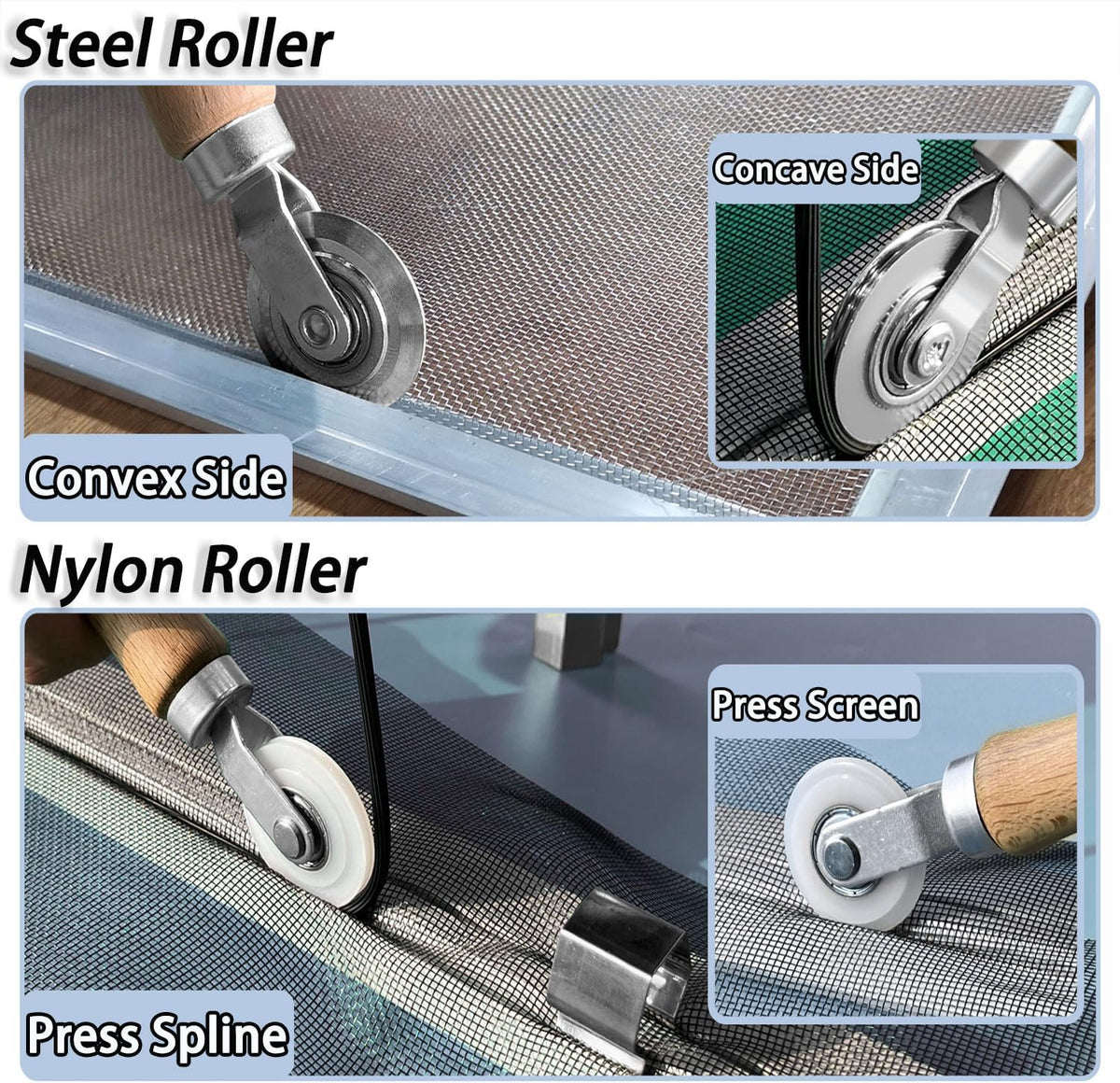 Screen Repair Kit, 5-in-1 Screen Tool for Window Mesh Repair