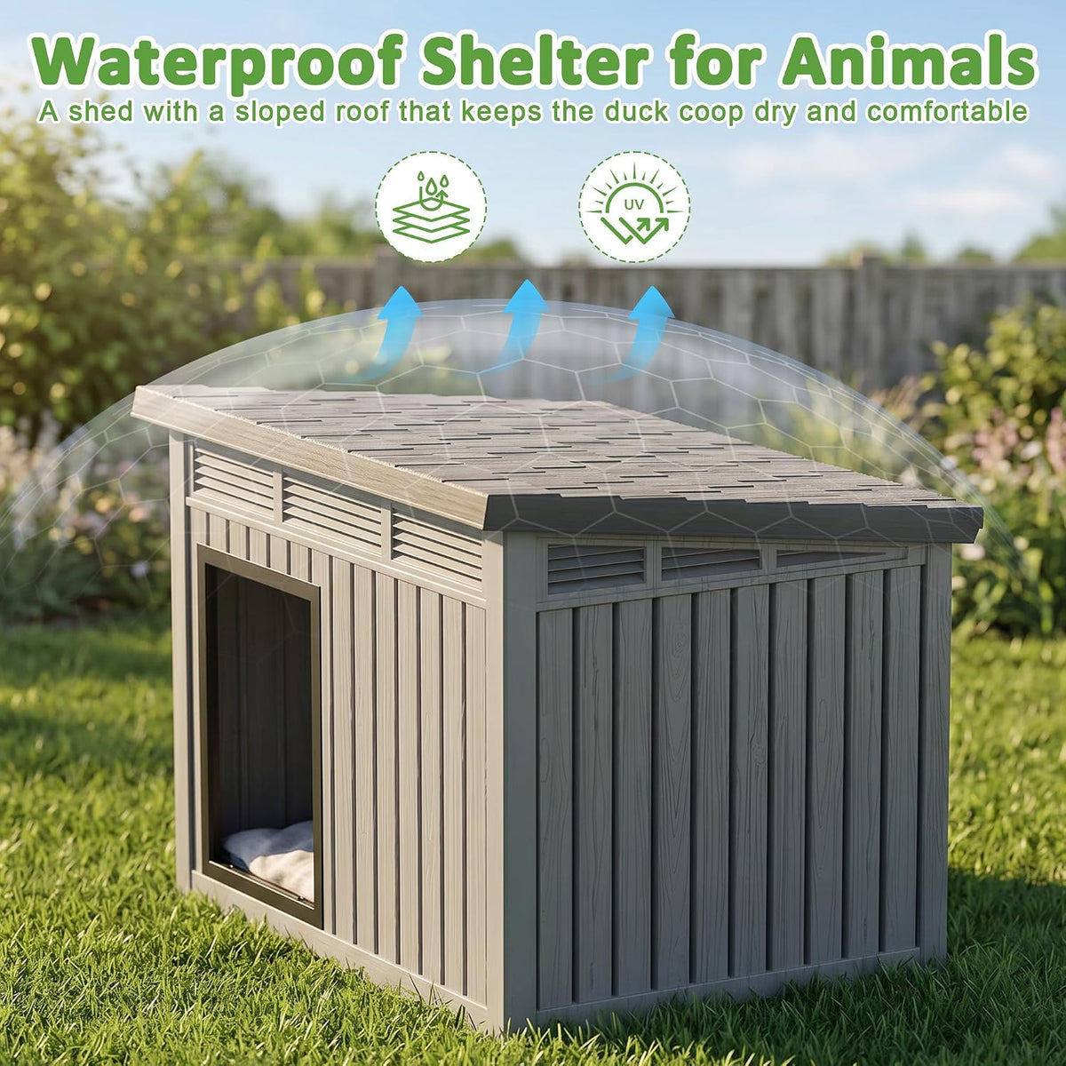 Outdoor Duck/Chicken House, Gray