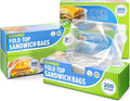 1000 Count Clear Fold Top Sandwich Bags, Bulk Disposable Plastic Bags with Fold Over Closure for Restaurants