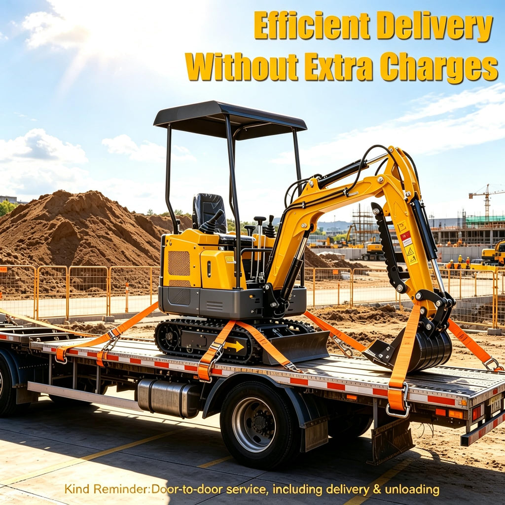 2 Ton Mini Excavator with Kubota Engine, High Horsepower Diesel Compact Crawler Digger for Construction & Farming