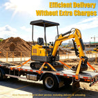 2 Ton Mini Excavator with Kubota Engine, High Horsepower Diesel Compact Crawler Digger for Construction & Farming