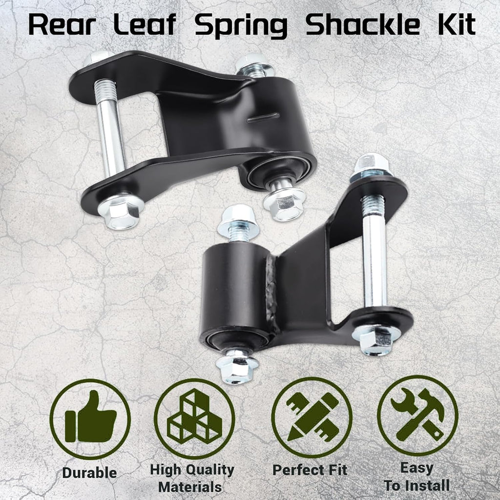 Rear Leaf Spring Shackle Kit Set of 2 Replaces 722-029