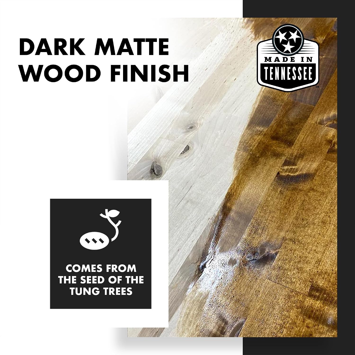 RMP Finishes Dark Tung Oil for Wood Finishing, Cutting Boards, Outdoor Furniture, Butcher Blocks, Wooden Flooring