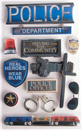 Die-Cut Dimensional & Foil Accent Scrapbook Sticker Sheet - Police Force