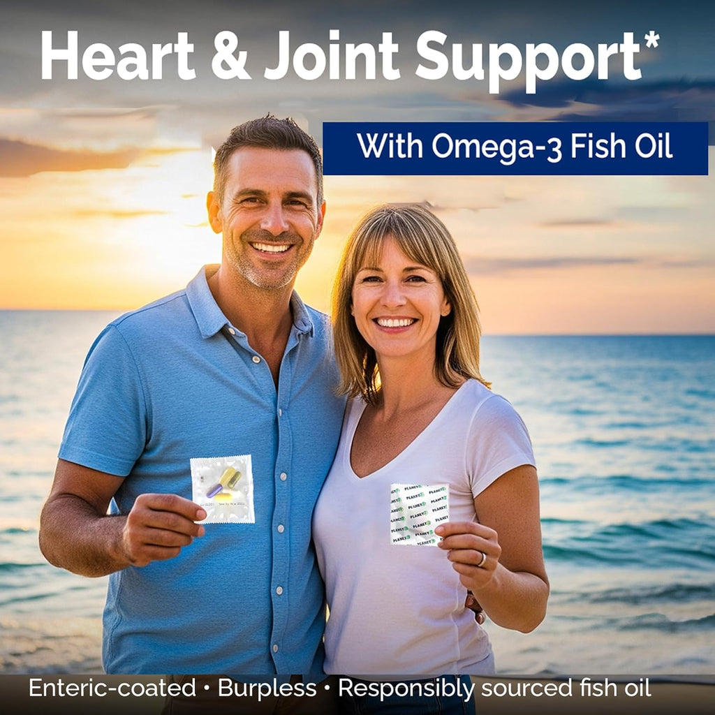 Daily Vitamin Packs for Men & Women – Immune, Energy & Heart Support with Vitamin D3, Omega-3, Probiotics, Methyl B12