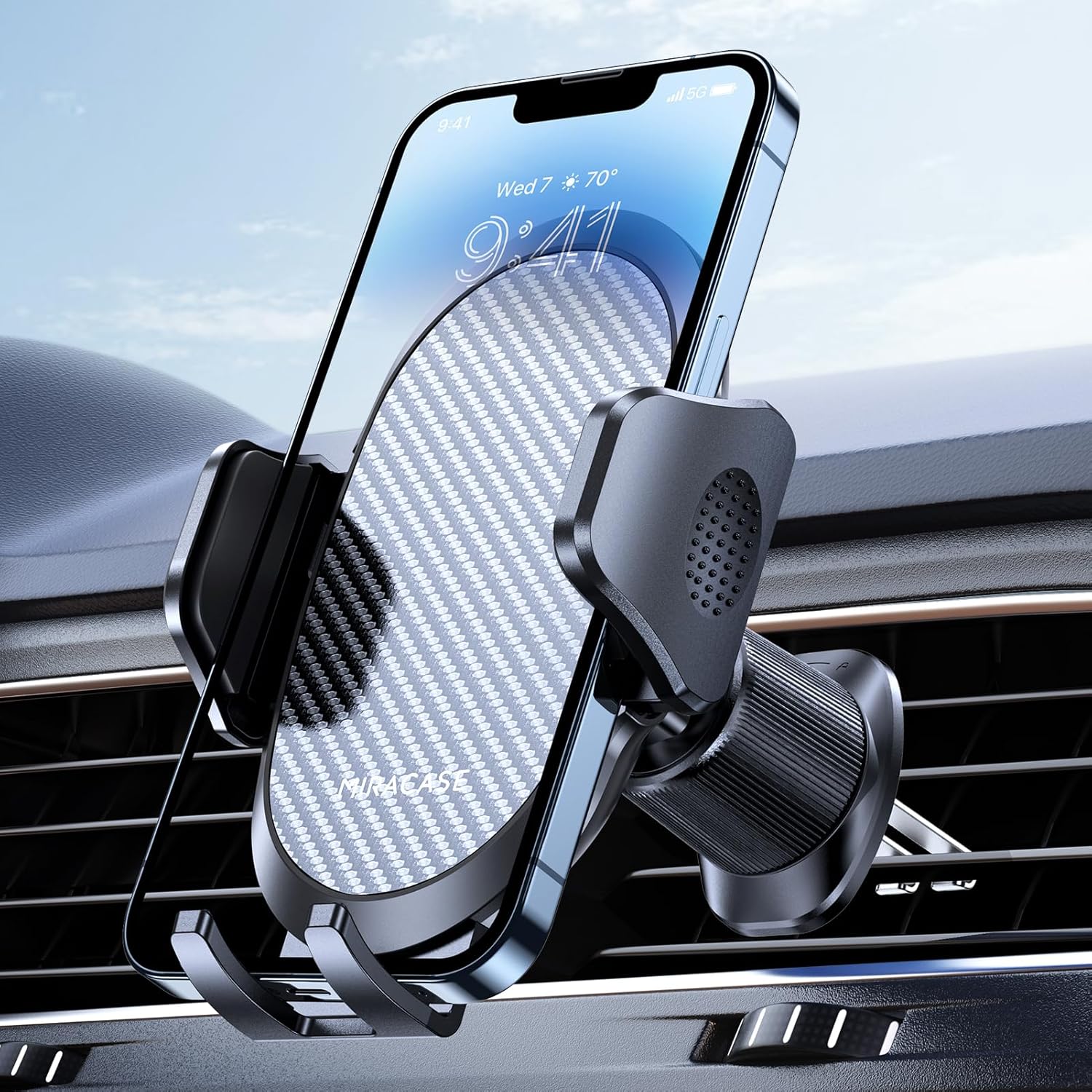 Phone Holders for Your Car with Metal Hook Clip, Air Vent Cell Phone Stand Car Mount, Universal Automobile Cradle for