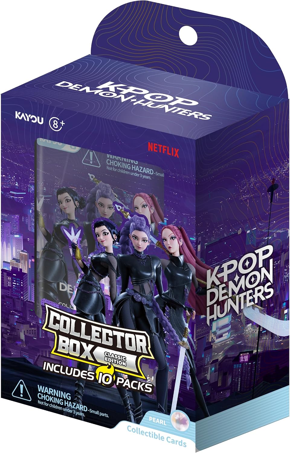 Kpop Demon Hunters Collectible Trading Cards, Classic Edition, Seris 1, Collector Box, 10 Packs | Collector Box, 001