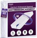 Premium Waterproof Zippered Mattress Protector Queen Size, 10" Depth | Utopia Bedding Bed Bug Mattress Cover, 6-Sided