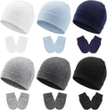 BQUBO Newborn Baby Hats and Mittens Sets Infant Boys Girls Cotton Beanie Gloves Newborn Hospital Caps for 0-6 Months
