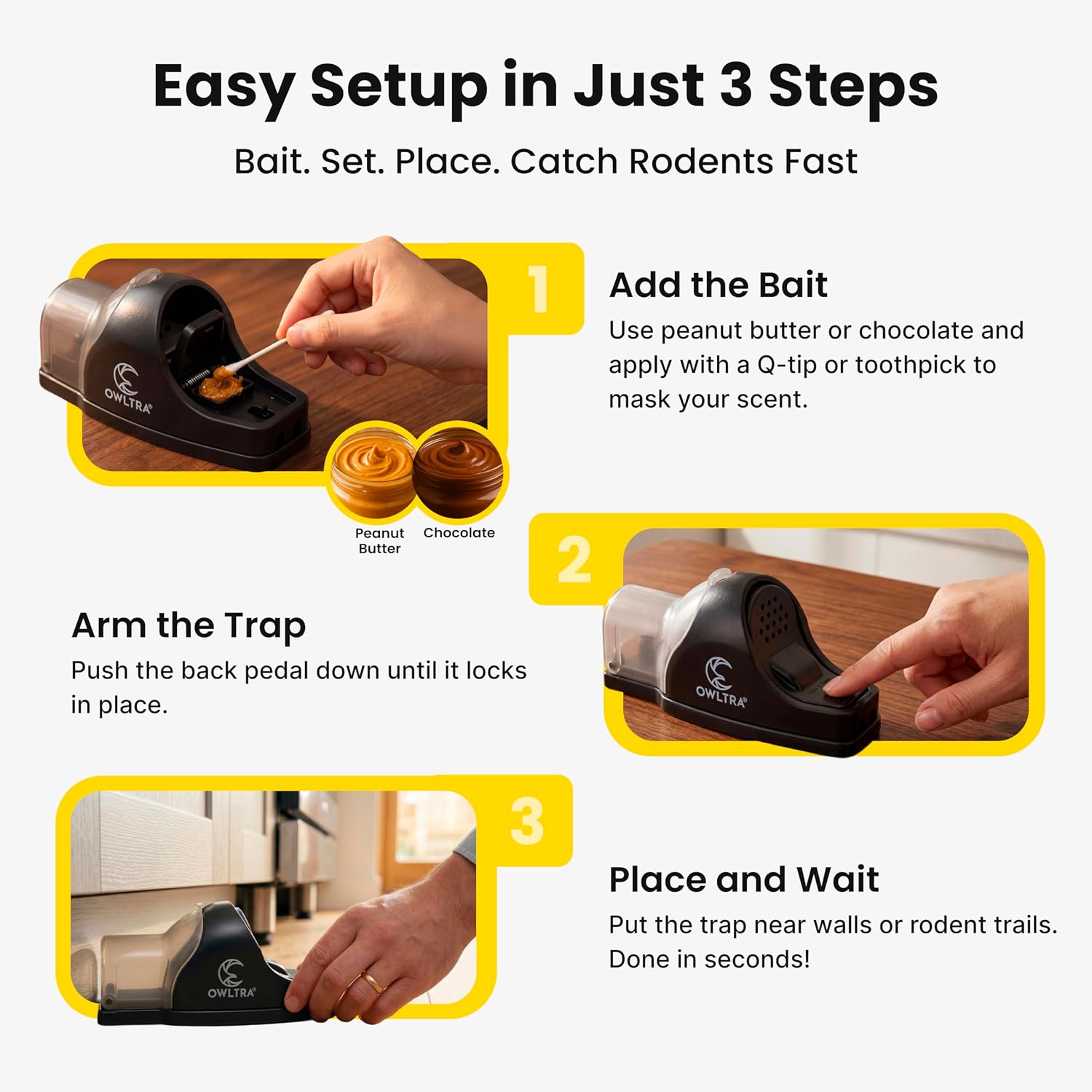 in-/Outdoor Safe Tunnel Snap Mouse Trap 2PCS, Instant Eliminate Rodent Snap Trap with Clear Tunnel Entry, Touch-Free