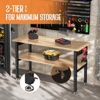 48 x 20-Inch 2-Tier Adjustable Workbench