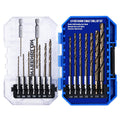 Hex Shank Cobalt Drill Bit Set for Metal & Steel,16Pcs 1/16-3/8