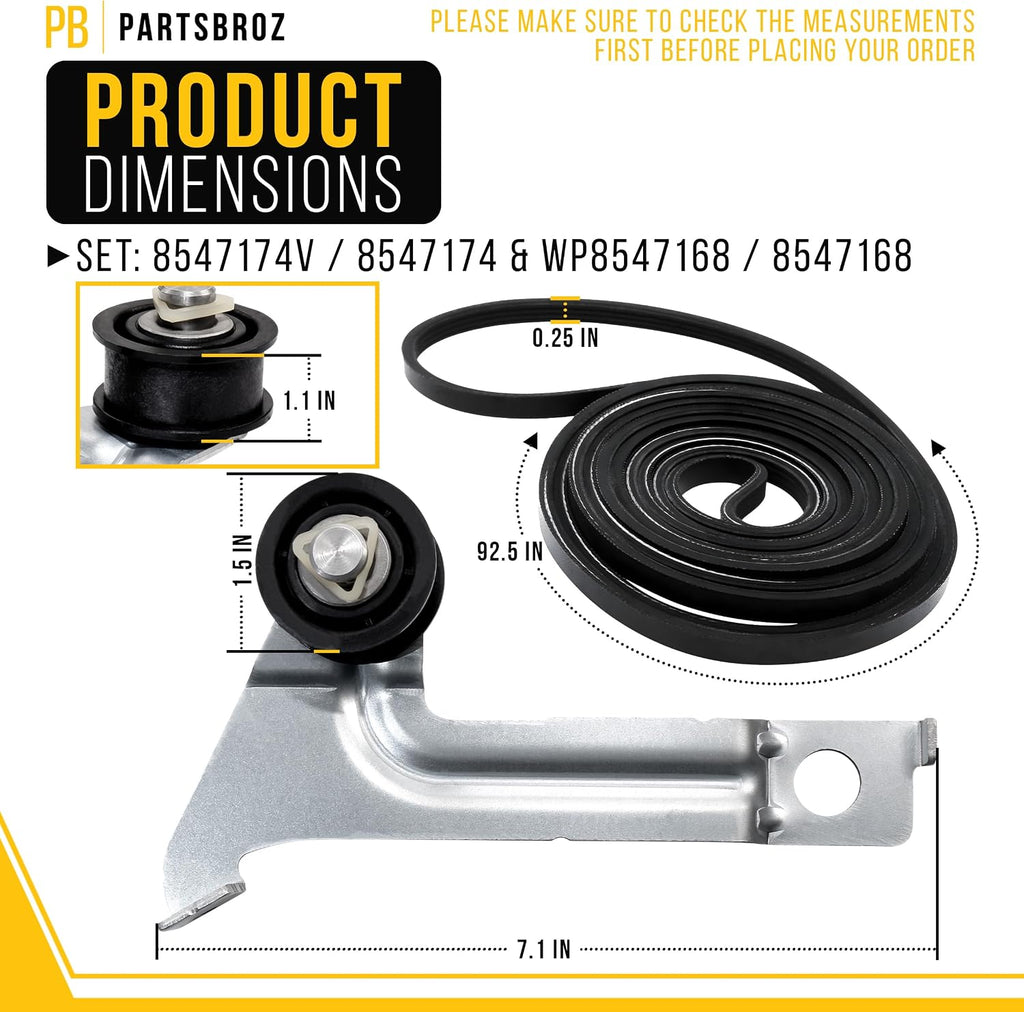 Dryer Idler Pulley & Belt for Maytag MED6300TQ0