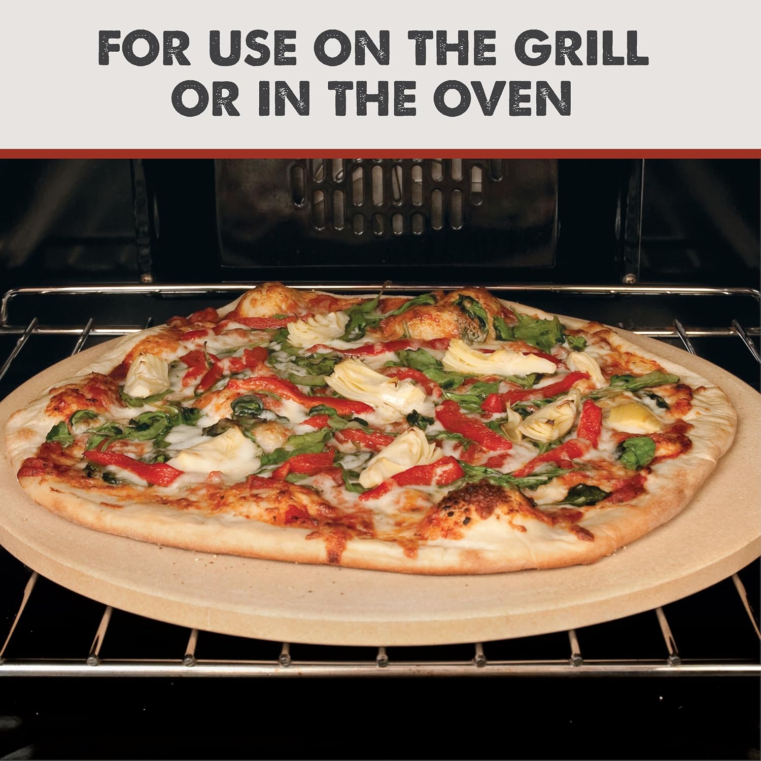 16.5" Round ThermaBond Baking/Pizza Stone - for Oven or Grill - PC9898