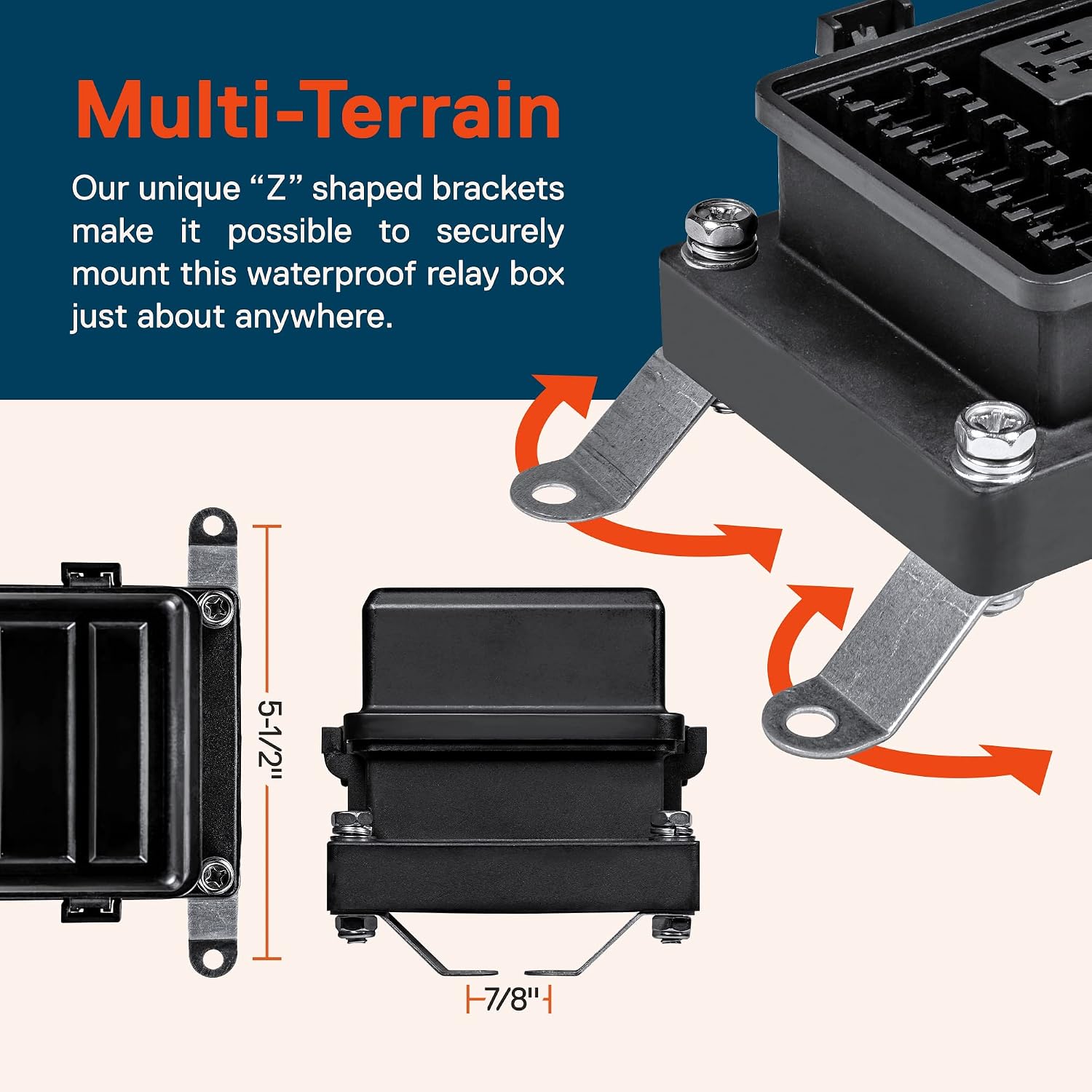 True MODS 12V Automotive Waterproof Fuse Relay Box 5-Pin Relay Block Kit | 6 ATC/ATO Bosch Style Fused Distribution