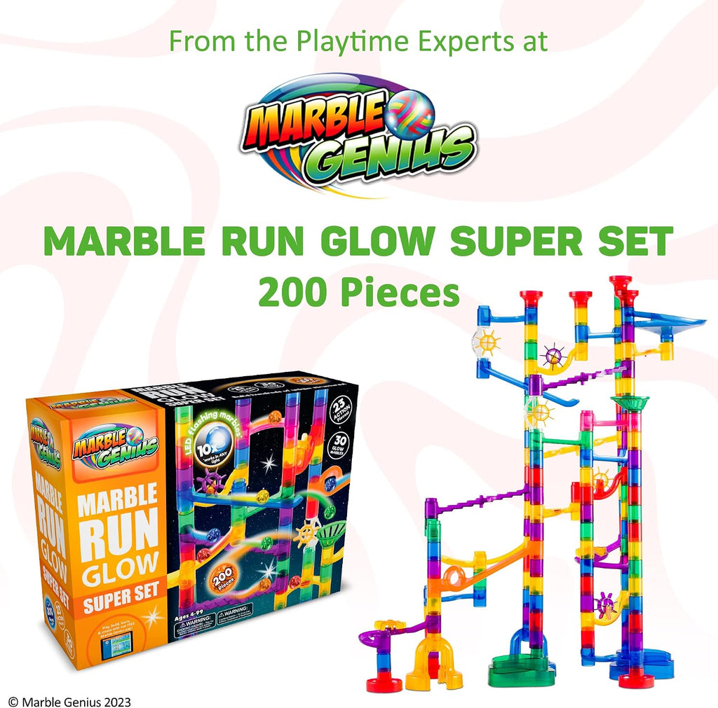 Space Theme Marble Run, 200 Pieces, STEM Toy