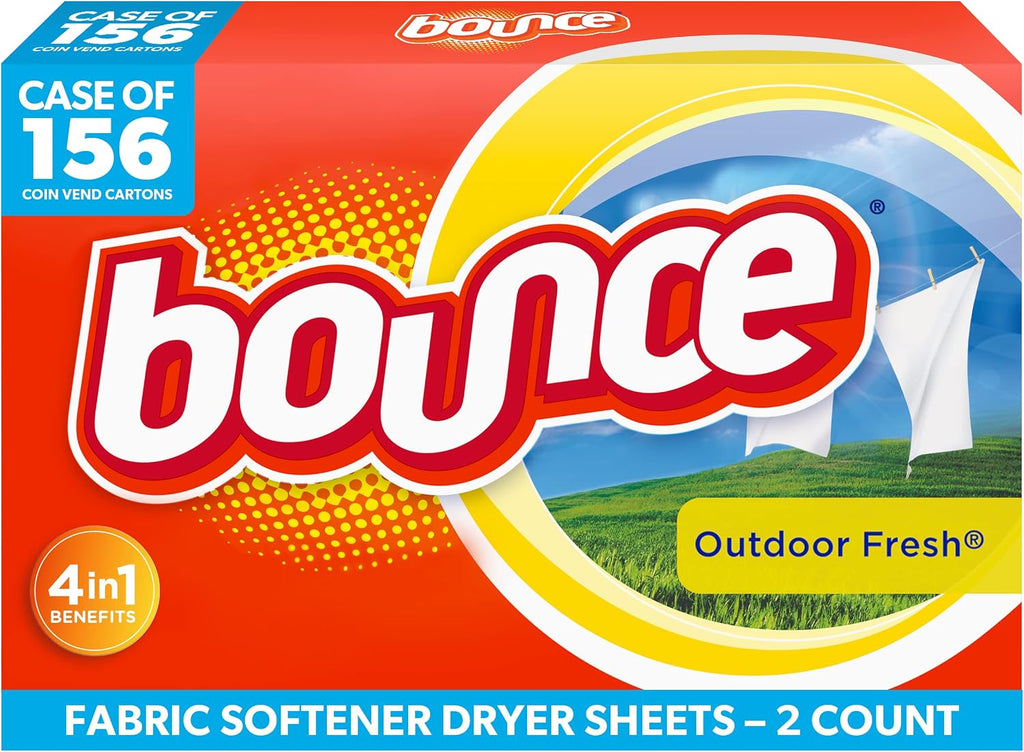 Bounce Fabric Softener, Vending Machine Dryer Sheets (2 sheets, 156 pack)