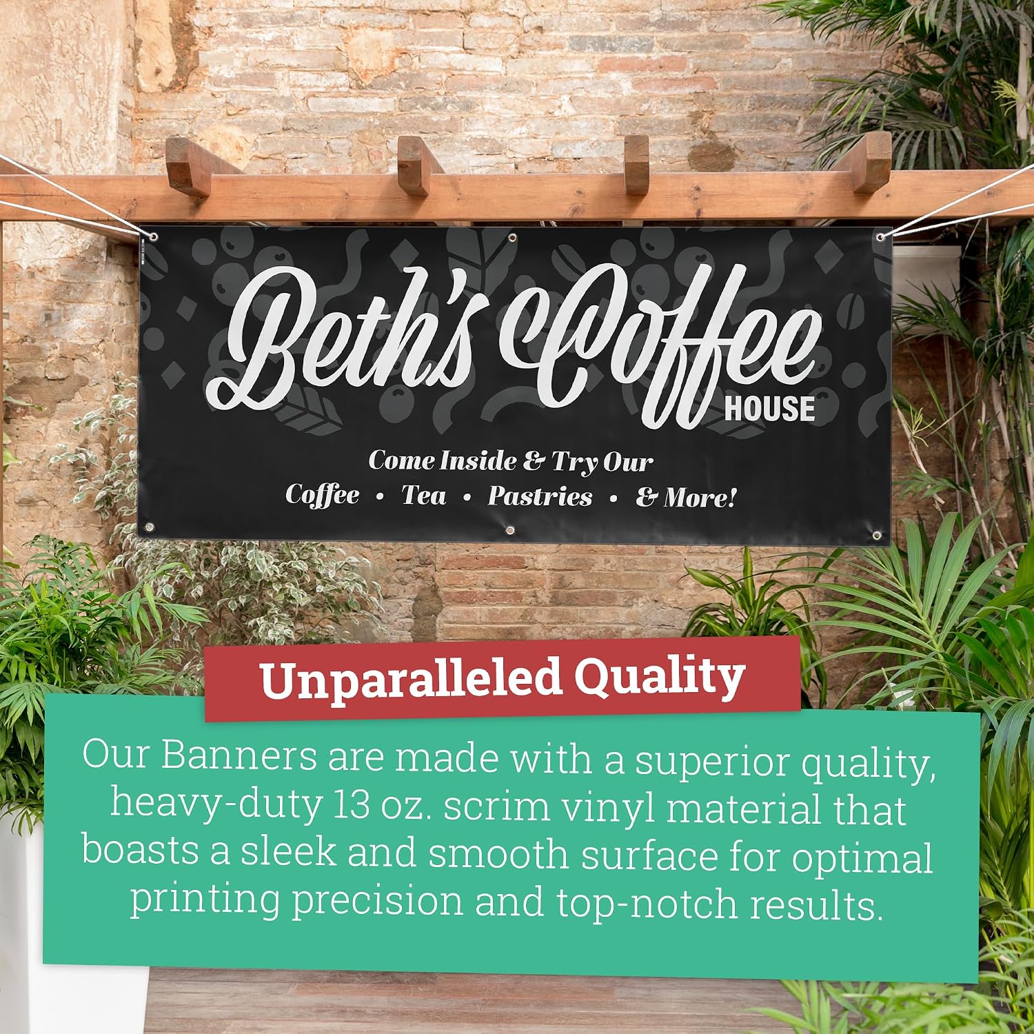 Personalized Vinyl Banner – Vinyl Printed Customizable Banner for Indoor and Outdoor Use (2'x5')