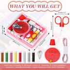 12 Pack Small Sewing Kit Bulk with Scissors Threads Needles