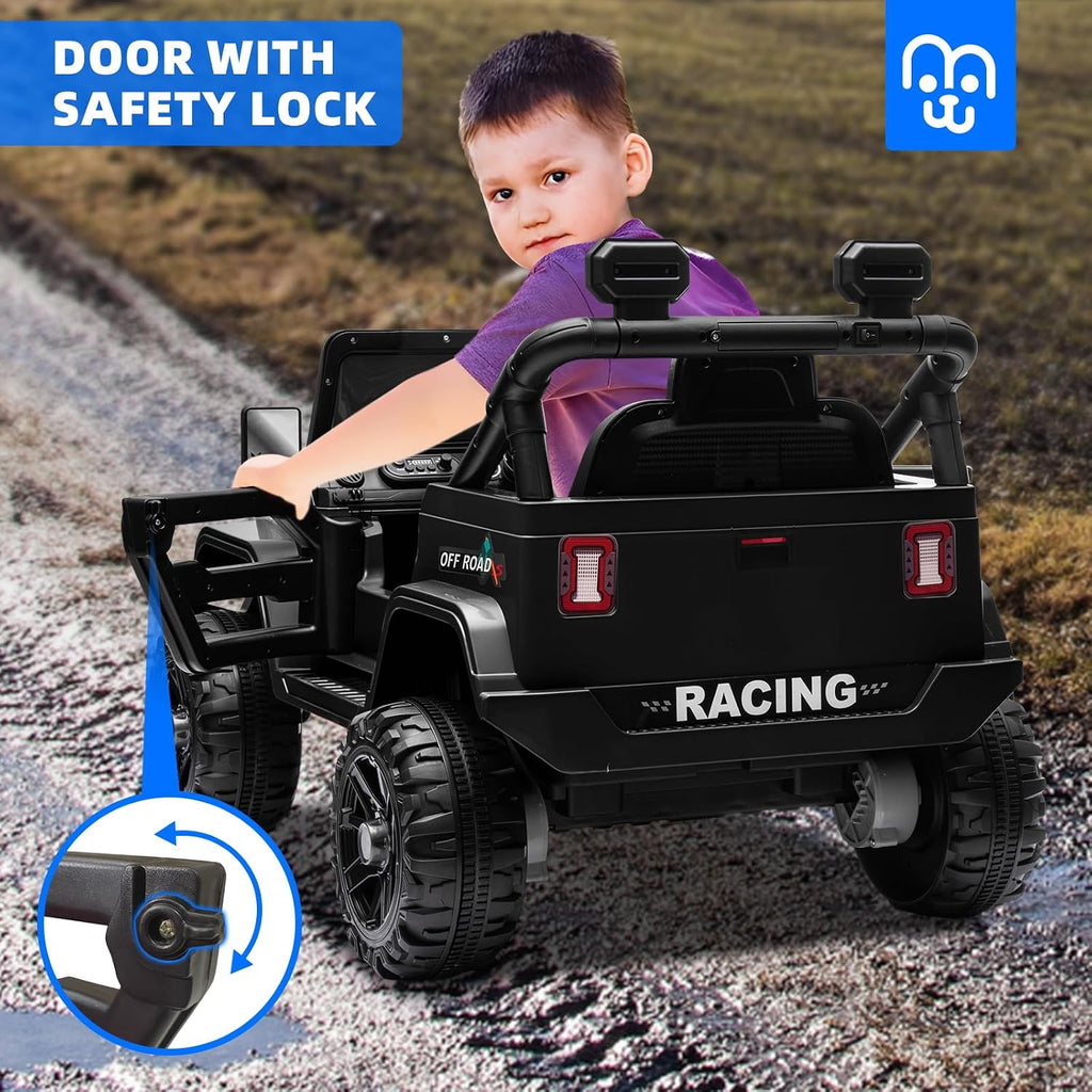 24V Kids Electric Ride on Truck Car with Remote Control, Twin 55W Motors 4MPH Max Speed, Bluetooth Music Player, 4