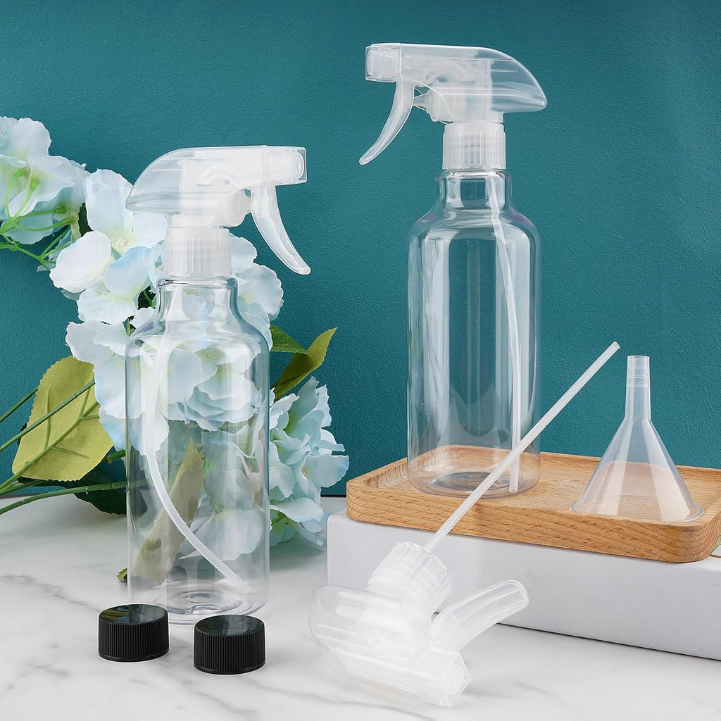 Plastic Spray Bottles Empty Spray Bottle 16.9oz/500ml 2 Pack Heavy Duty Spraying Bottles Mist/Stream Water Bottle for