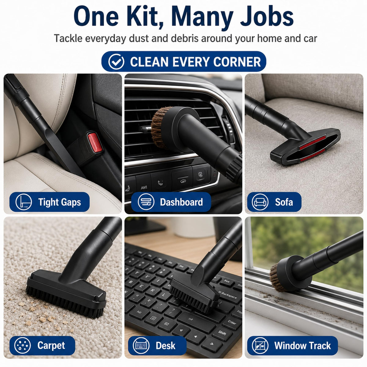 JPLBDL Vacuum Attachment Kit for Shark Navigator NV141 2017–2021