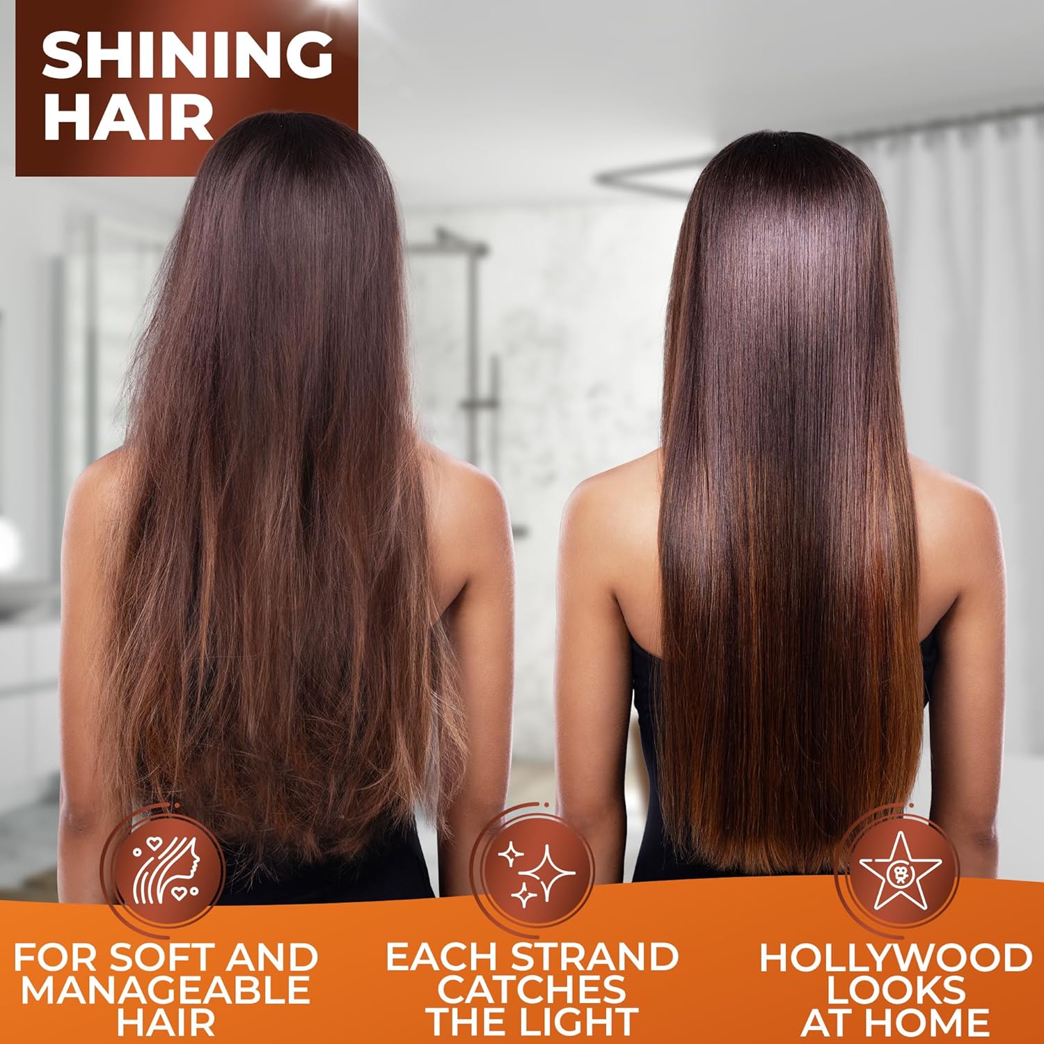 Moroccan Argan Oil Shampoo and Conditioner Set - Sulfate Free, Anti Frizz Hydrating Care for Women - Deep