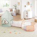 Pointed-Roof 3 in 1 Pop Up Play Tent with Ball Pit | Baby Ball Pit, Tunnel Toys for Toddlers 1-3, Soft Neutral Style
