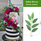 100Pcs Artificial Silk Italian Ruscus Green Leaves for DIY Decor