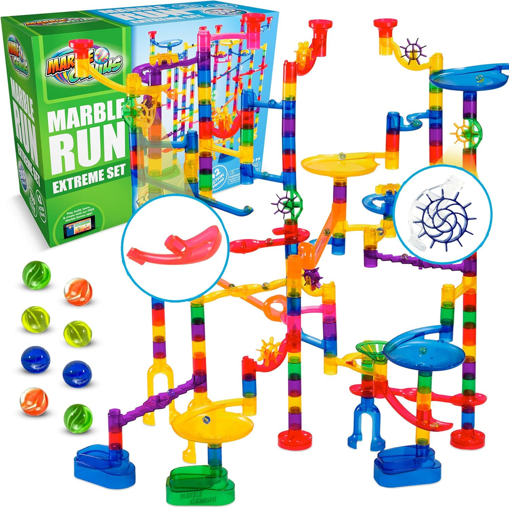 Marble Run Extreme Set, 300 Translucent Pieces, STEM Toy