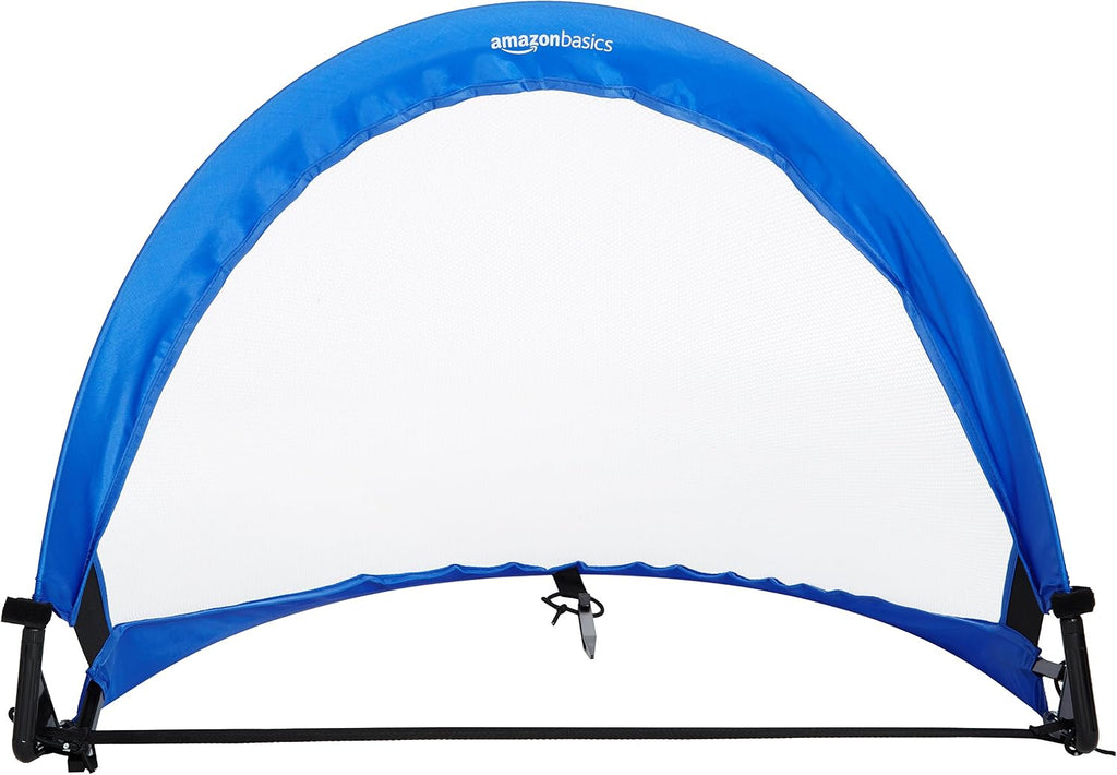 Portable Pop Up Soccer Goal Set for Kids, Training Equipment, Outdoor Sports Games, Backyard Soccer, Blue, 2-Pack