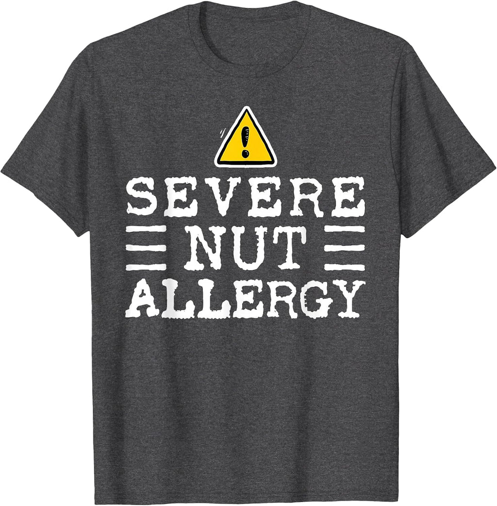 Warning Sign Nut Allergy I Tag Allergic to Nuts T-Shirt