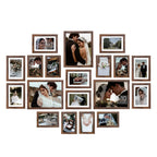 Picture Frames set of 19, Including 8x10, 5x7, 4x6 Brown Frame