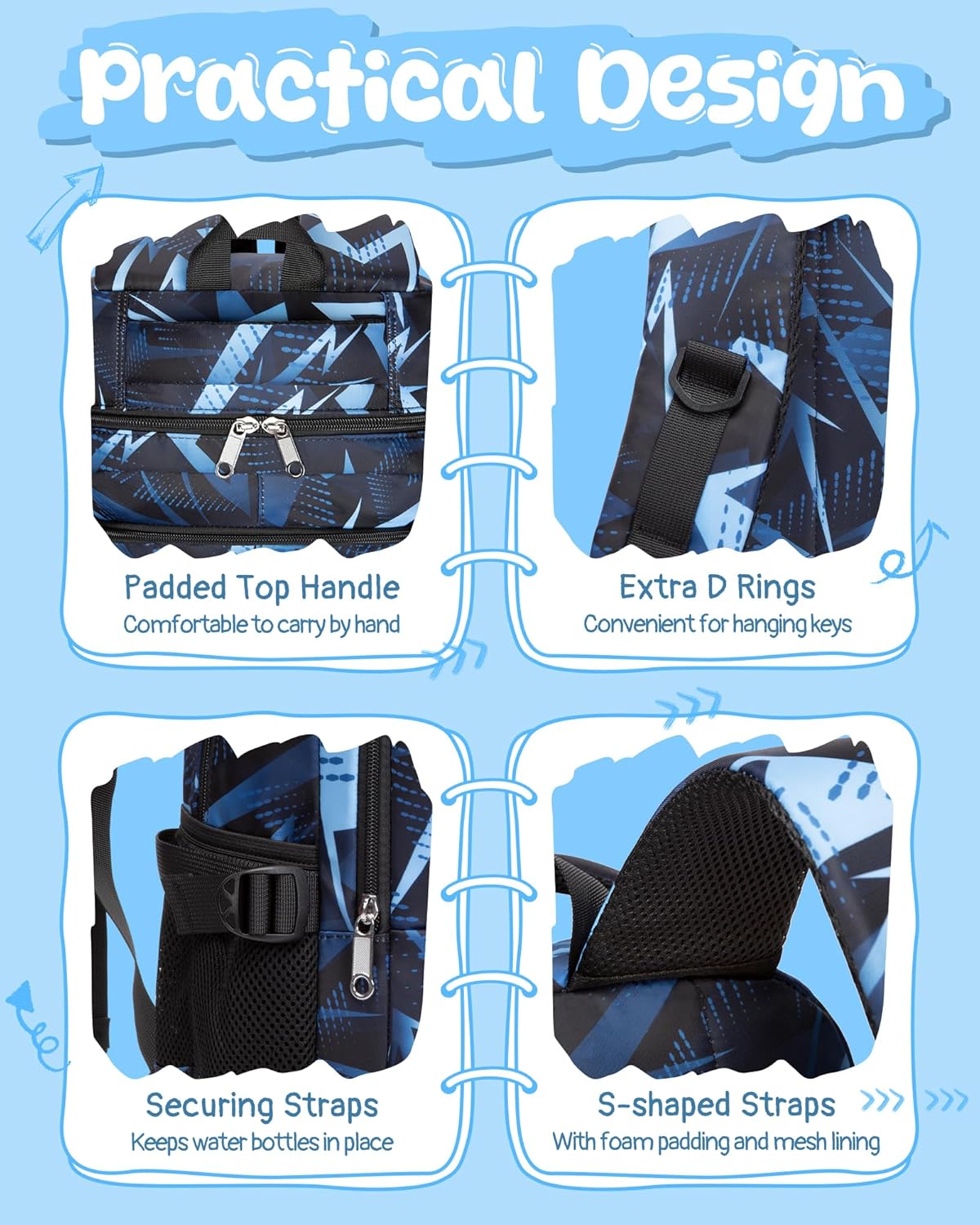 Kids School Backpack for Boys Girls Ages 6-8 8-10 10-12 Elementary Middle School Book Bags with Laptop Compartment