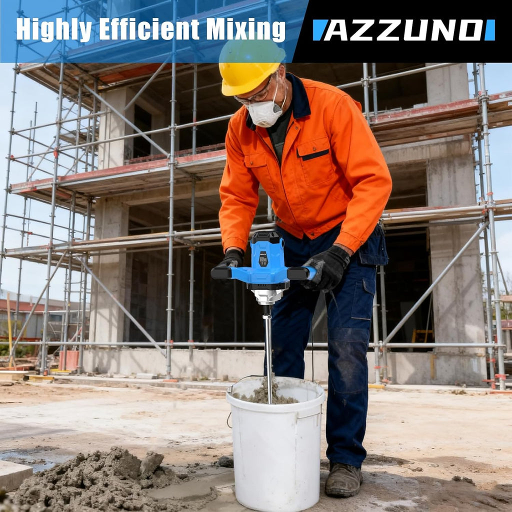 Cement Mixer Electric Concrete Mixer Machine 110V Handheld Mud Mixer with 6 Adjustable Speed for Mixing Concrete