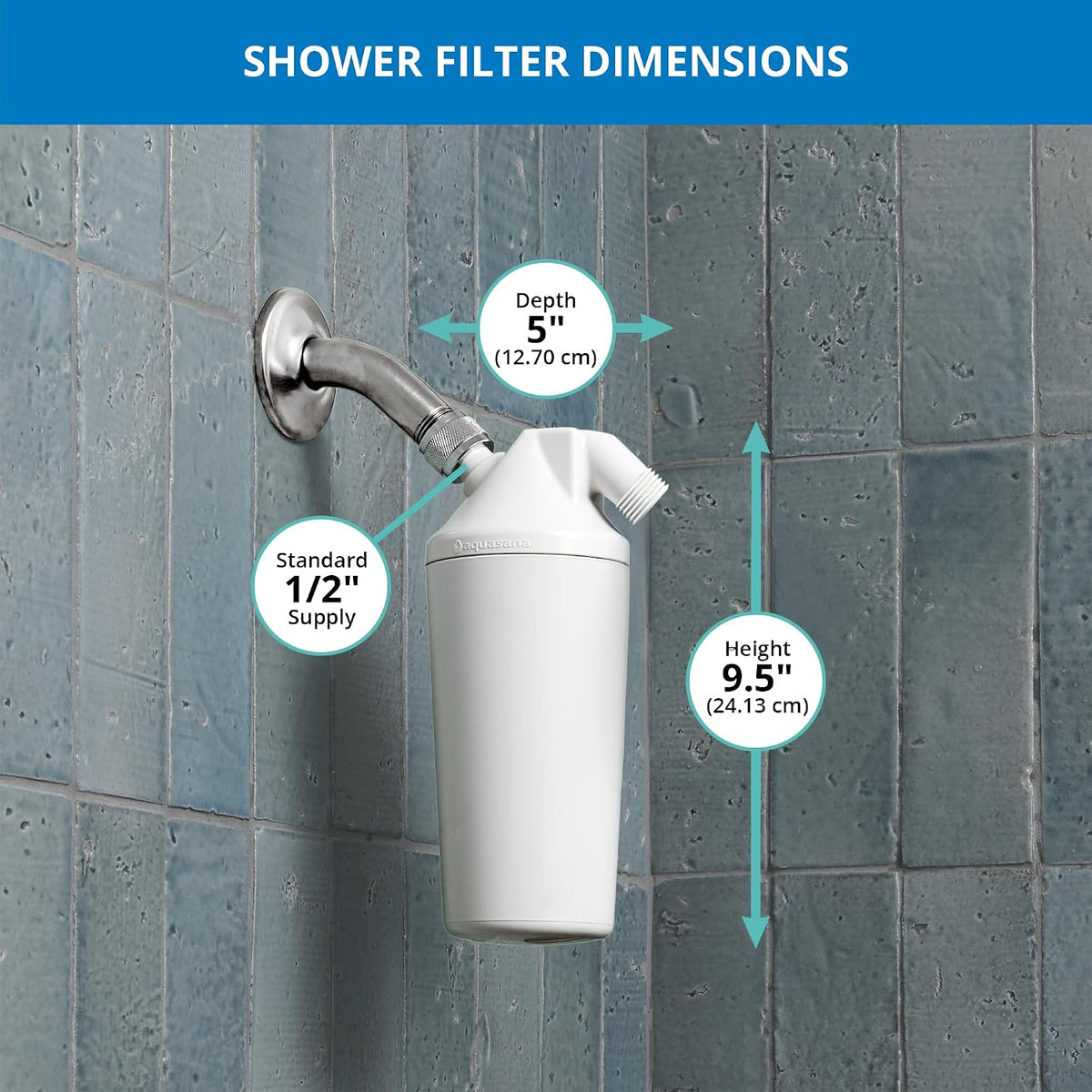 Shower Filter | No Shower Head | Reduces 90% Chlorine | AQ-4100NSH