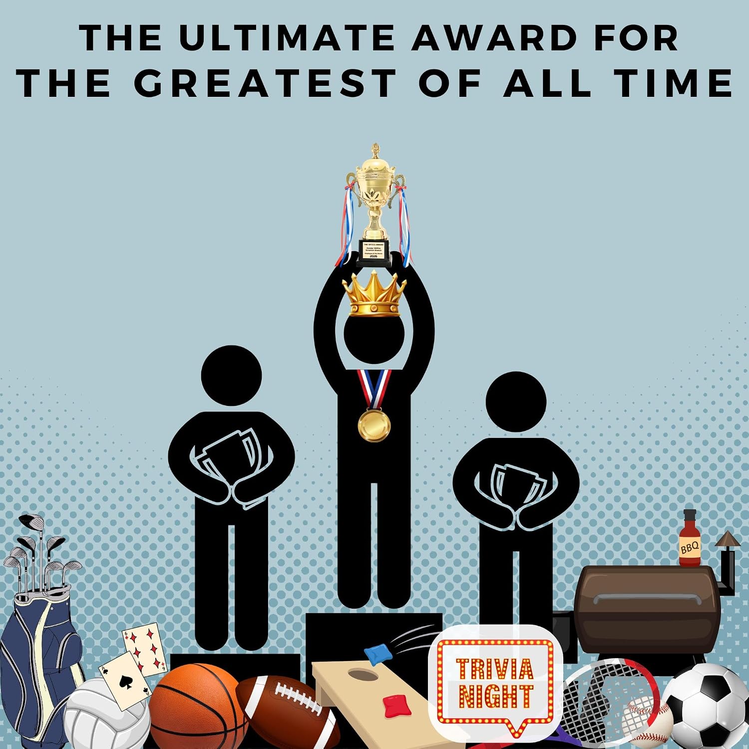 Large Gold Metal Trophy Cup, with Custom Engraved Name Plates, Traveling Perpetual Corporate Award, 15.75 Inch Tall
