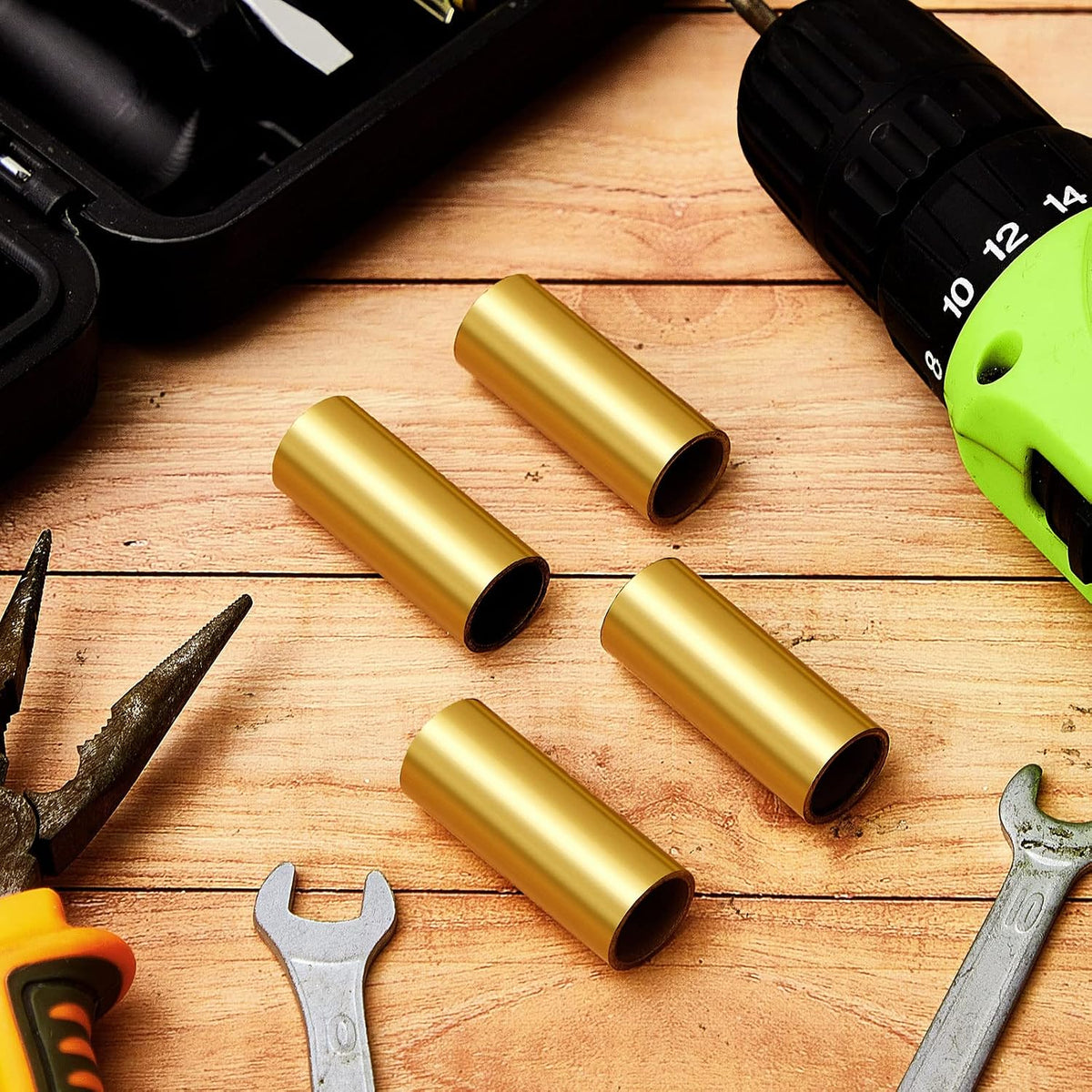 16 Pcs Trailer Spring Bushing Kit Brass for Axle Double Eye Leaf