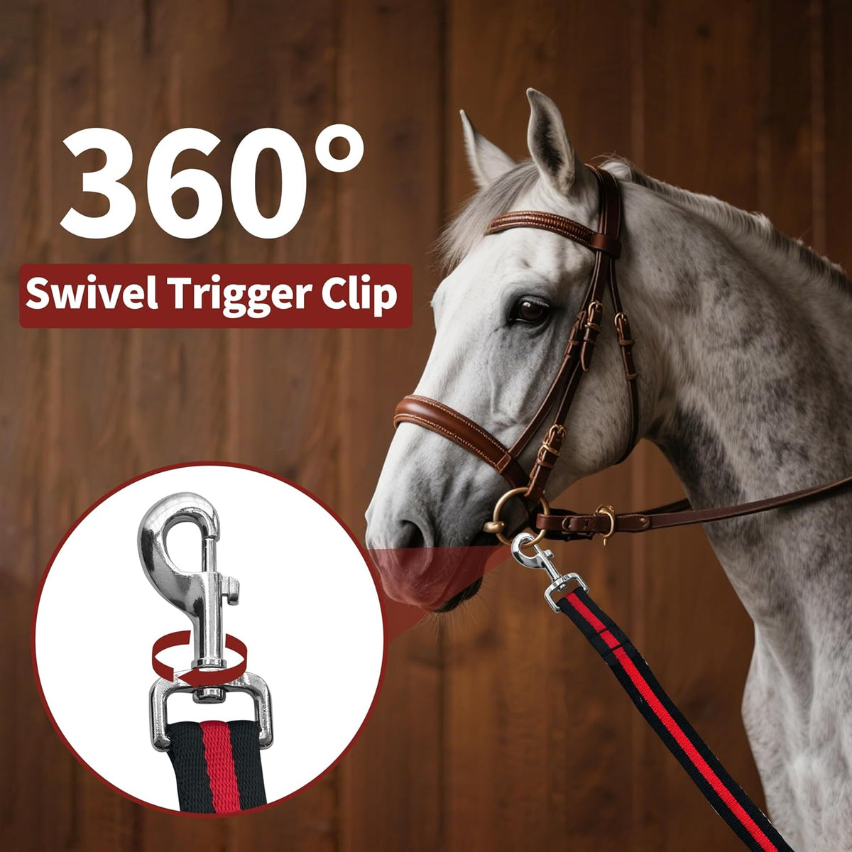 Lunge Line for Horse, Premium Equine Lunge Line with Swivel Bolt Snap for Accurate Equestrian Training, Competition