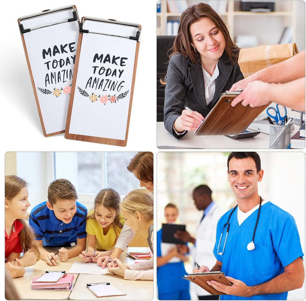 20 Pcs Mini Clipboard Wood Check Presenters Restaurant Clipboards