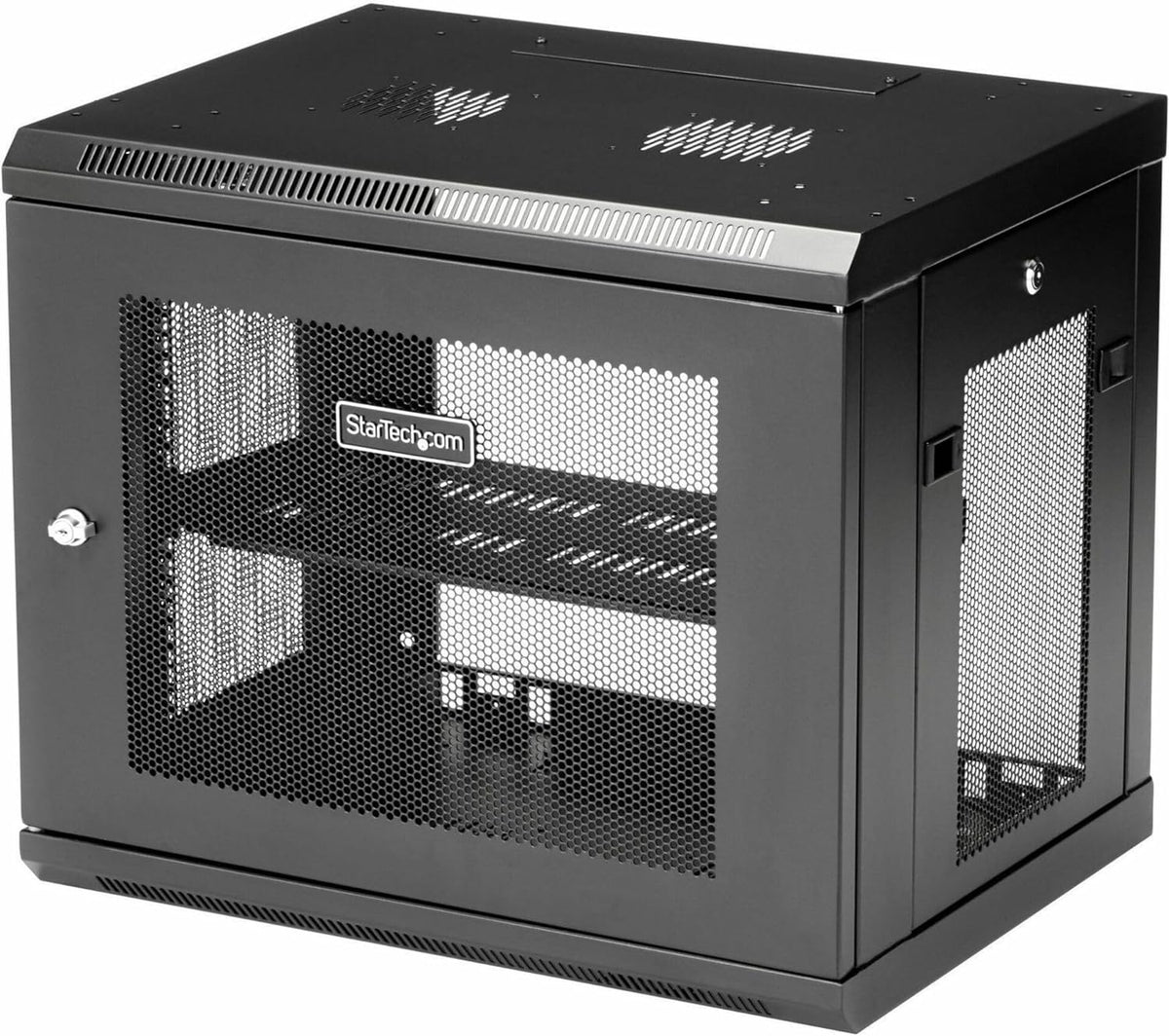 StarTech 9U Wall-Mount Cabinet, 19in, 2-Post, 15in Deep, 198lb (RK9WALM)