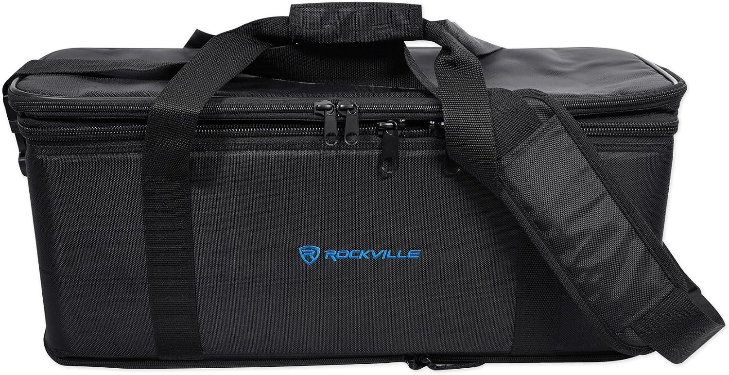 RRB30 3U Rack Bag Double-Sided Case, 12" Depth, Shoulder Strap | 800D Ballistic Nylon, Lockable Zippers, Removable