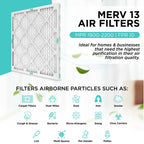 20x20x2 MERV 13 Pleated 2" AC Furnace Air Filter. 4 Pack
