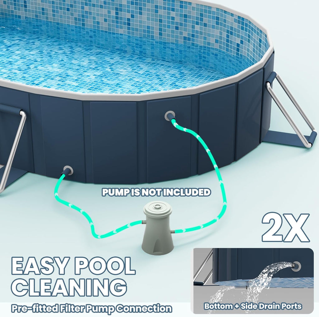 Large Inflatable Pool for Kids and Adults, Oversized Thickened Blow Up Pool for Kid and Adult, Durable Swimming Pool