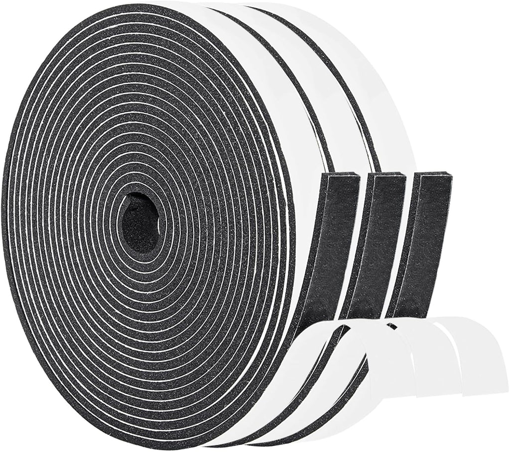 Adhesive Foam Tape 1/2" x1/8", Total 50 Feet Long