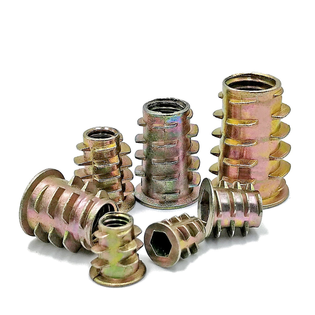130Pcs M4-M10 Zinc Alloy Screw Nut Inserts Hex Socket