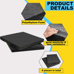 4 Pcs Customizable Polyethylene Foam Sheets 16x12x1.5"