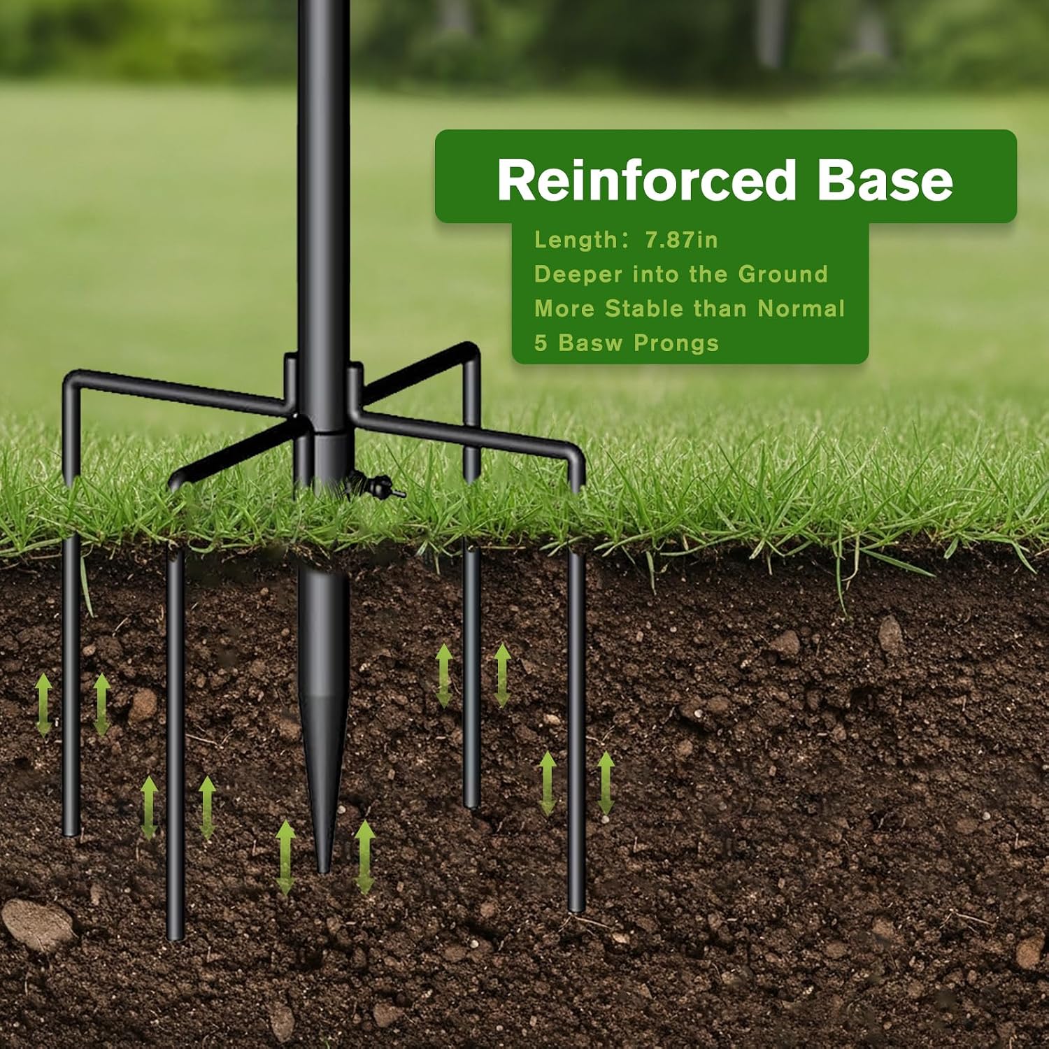Bird Feeding Station, 90.55in 6-Hook Wild Bird Feeder Stand Pole with Water & Mesh Tray Humming Bird Feeders for
